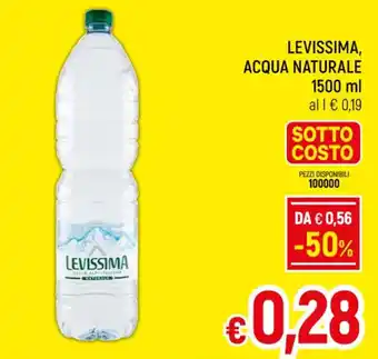 A&O LEVISSIMA, ACQUA NATURALE 1500 ml offerta