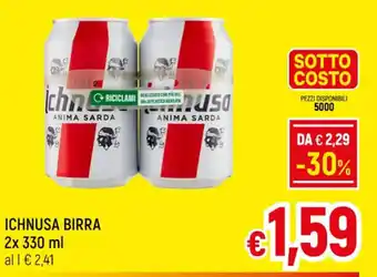 A&O ICHNUSA BIRRA 2x 330 ml offerta