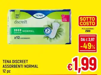 A&O TENA DISCREET ASSORBENTI NORMAL 12 pz offerta