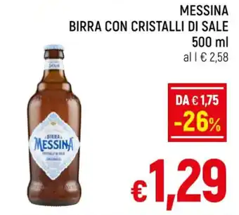 A&O MESSINA BIRRA CON CRISTALLI DI SALE 500 ml offerta