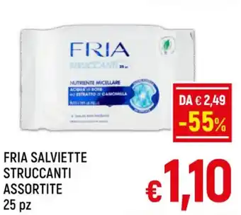 A&O FRIA SALVIETTE STRUCCANTI ASSORTITE 25 pz offerta