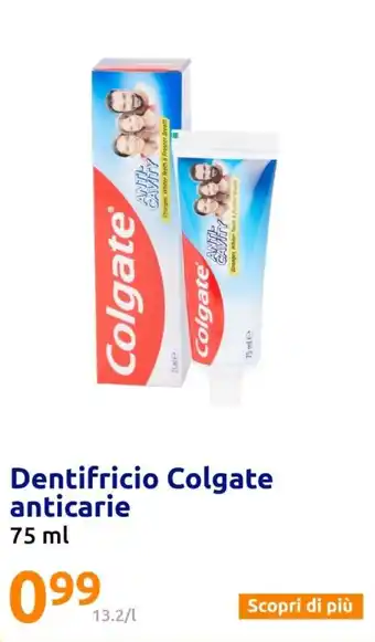 Action Dentifricio Colgate anticarie 75 ml offerta