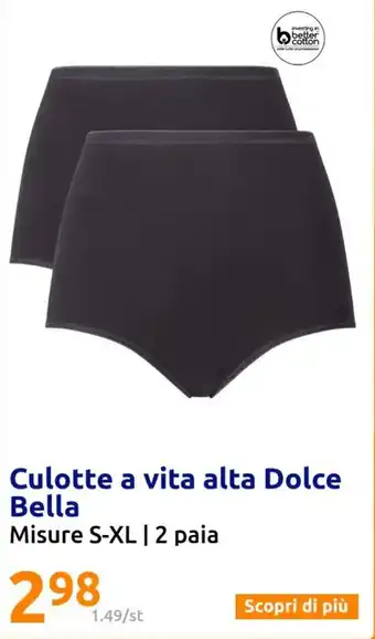 Culotte a vita alta Dolce Bella Misure S-XL | 2 paia