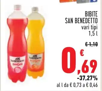 Conad BIBITE SAN BENEDETTO vari tipi 1,5 L offerta