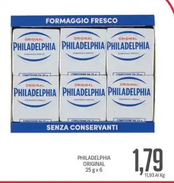 Supermercati Piccolo PHILADELPHIA ORIGINAL 25 g x 6 offerta