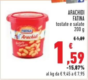 Conad ARACHIDI FATINA tostate e salate 200 g offerta