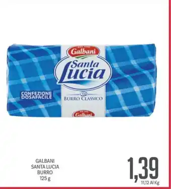 Supermercati Piccolo GALBANI SANTA LUCIA BURRO 125 g offerta