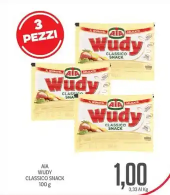 Supermercati Piccolo AIA WUDY CLASSICO SNACK 100 g offerta
