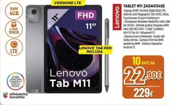 Expert Lenovo TABLET M11 ZADA0134SE offerta