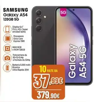 Expert SAMSUNG Galaxy A54 128GB 5G offerta