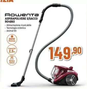 Expert Rowenta ASPIRAPOLVERE S/SACCO RO4B63 offerta