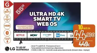 Expert LG TV LED 55" 55UR78006LK offerta