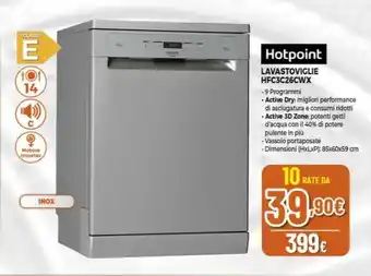Expert Hotpoint LAVASTOVIGLIE HFC3C26CWX offerta