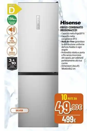 Expert Hisense FRIGO COMBINATO RB390N4CCD1 offerta