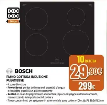 Expert BOSCH PIANO COTTURA INDUZIONE PUE611BB5E offerta