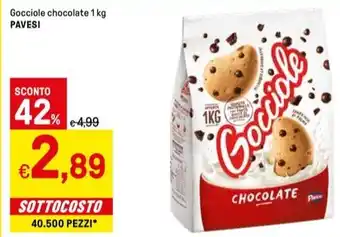 Iper La Grande Gocciole chocolate 1 kg PAVESI offerta