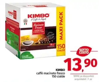 Pam KIMBO caffè macinato fresco 150 cialde offerta