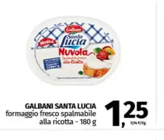 Pam GALBANI SANTA LUCIA formaggio fresco spalmabile alla ricotta - 180 g offerta