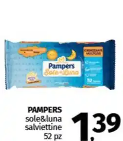 Pam PAMPERS sole&luna salviettine 52 pz offerta