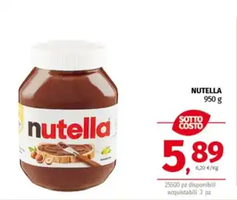 Pam NUTELLA 950 g offerta