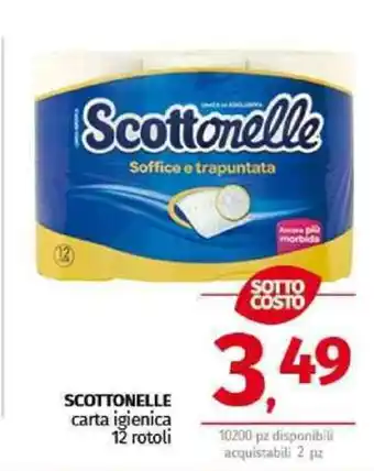 Pam SCOTTONELLE carta igienica 12 rotoli offerta