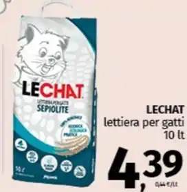 LECHAT lettiera per gatti 10 lt