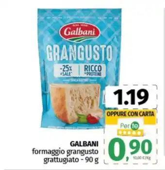 Pam GALBANI formaggio grangusto grattugiato - 90 g offerta