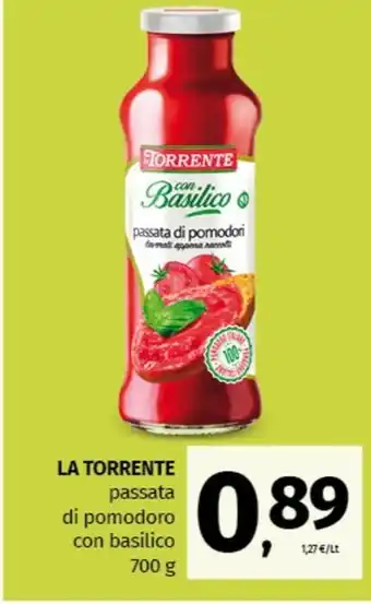 Pam LA TORRENTE passata di pomodoro con basilico offerta