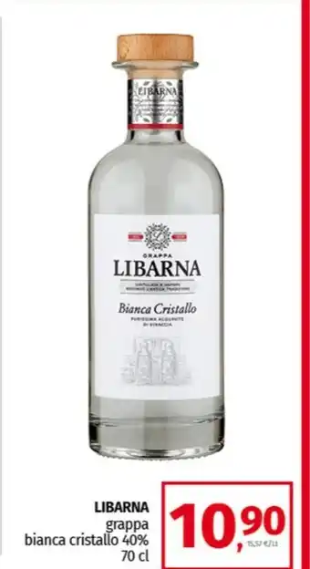 Pam LIBARNA grappa bianca cristallo 40% 70 cl offerta