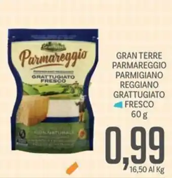 Supermercati Piccolo GRAN TERRE PARMAREGGIO PARMIGIANO REGGIANO GRATTUGIATO FRESCO 60 g offerta