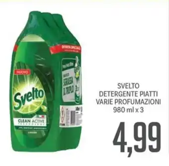 Supermercati Piccolo SVELTO DETERGENTE PIATTI VARIE PROFUMAZIONI 980 ml x 3 offerta