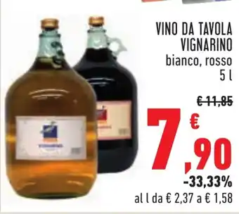 Conad VINO DA TAVOLA VIGNARINO bianco, rosso 5 L offerta
