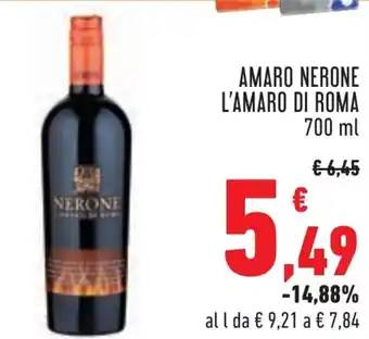 Conad AMARO NERONE L'AMARO DI ROMA 700 ml offerta
