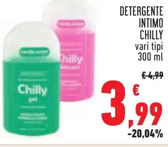 Conad DETERGENTE INTIMO CHILLY vari tipi 300 ml offerta