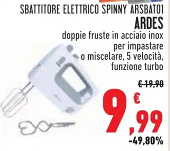 Conad SBATTITORE ELETTRICO SPINNY ARSBAT01 ARDES offerta