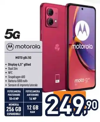 Unieuro motorola MOTO g84 5G offerta