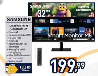 Unieuro SAMSUNG SMART MONITOR M5 LS32CM500EUXEN offerta