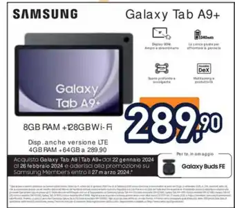 Unieuro SAMSUNG Galaxy Tab A9+ offerta