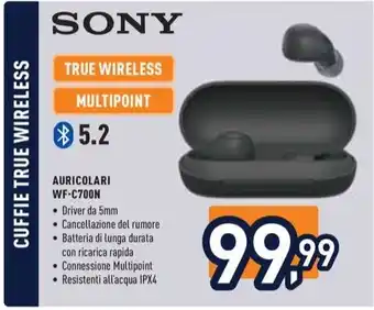 Unieuro SONY AURICOLARI WF-C700N offerta