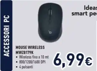 Unieuro MOUSE WIRELESS MWZ8179K offerta