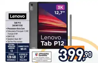 Unieuro Lenovo TAB P12 ZACHO112SE offerta