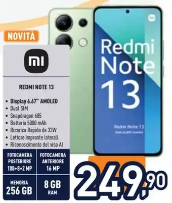Unieuro REDMI NOTE 13 offerta