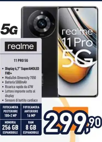 Unieuro realme 11 PRO 5G offerta