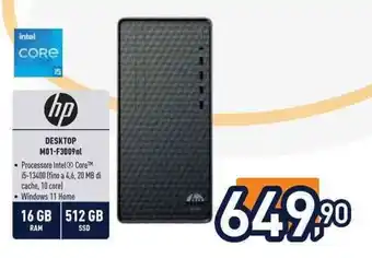 Unieuro hp DESKTOP M01-F3009nl offerta