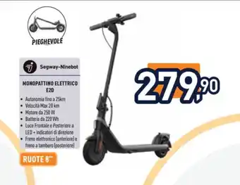 Unieuro Segway-Ninebot MONOPATTINO ELETTRICO offerta