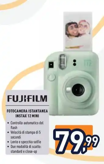 Unieuro FUJIFILM FOTOCAMERA ISTANTANEA INSTAX 12 MINI offerta
