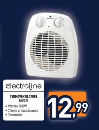 Unieuro Electroline TERMOVENTILATORE FHE221 offerta