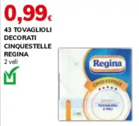 Basko 43 TOVAGLIOLI DECORATI CINQUESTELLE REGINA offerta