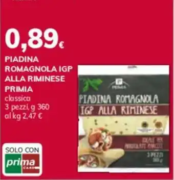Basko PIADINA ROMAGNOLA IGP ALLA RIMINESE PRIMIA 3 pezzi, g 360 offerta