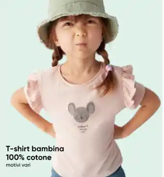 T-shirt bambina 100% cotone